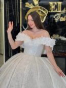 فستان زفاف اللؤلؤة